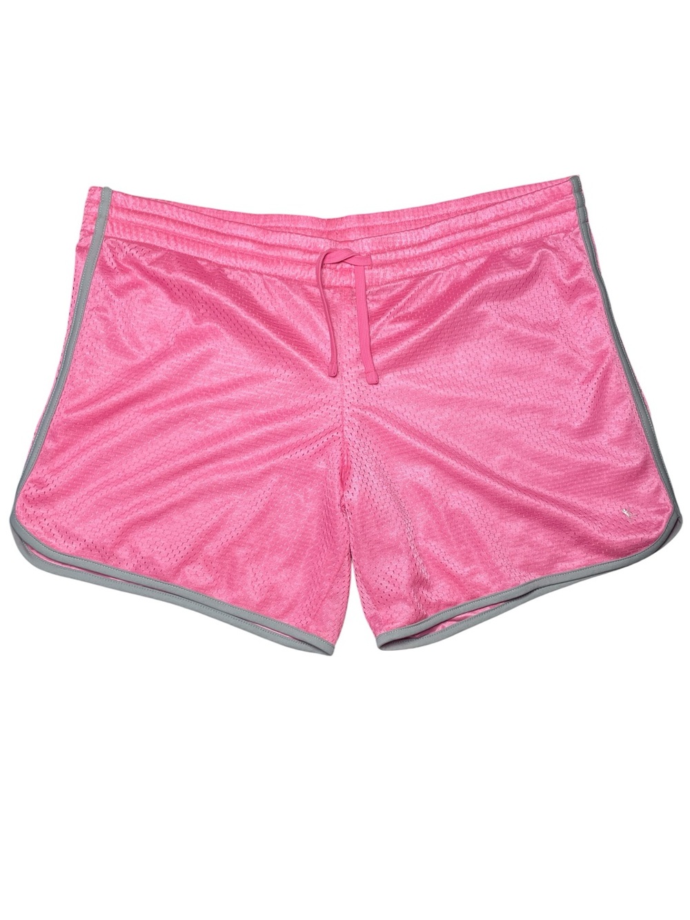 Danskin Barbie Pink Athletic Mesh Shorts with Gray Trim
